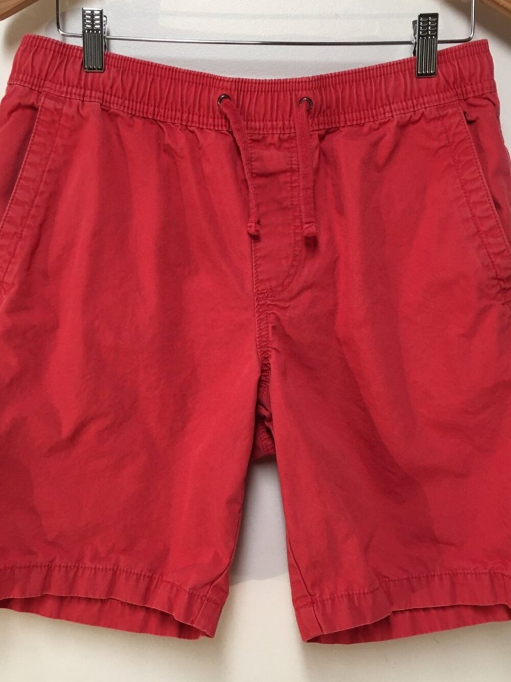 Gap Khakis Men M Shorts Red Pull On Lived-In Jogger 100% Cotton Colorful Casual
